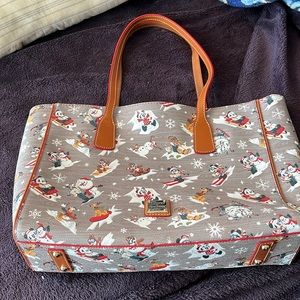EUC Dooney and Bourke Disney Mickey Winter Wonderland Tote